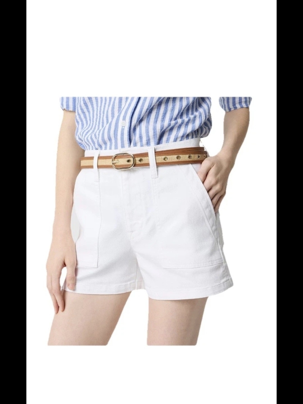 Size 27 Classic White High-Rise Women’s Shorts